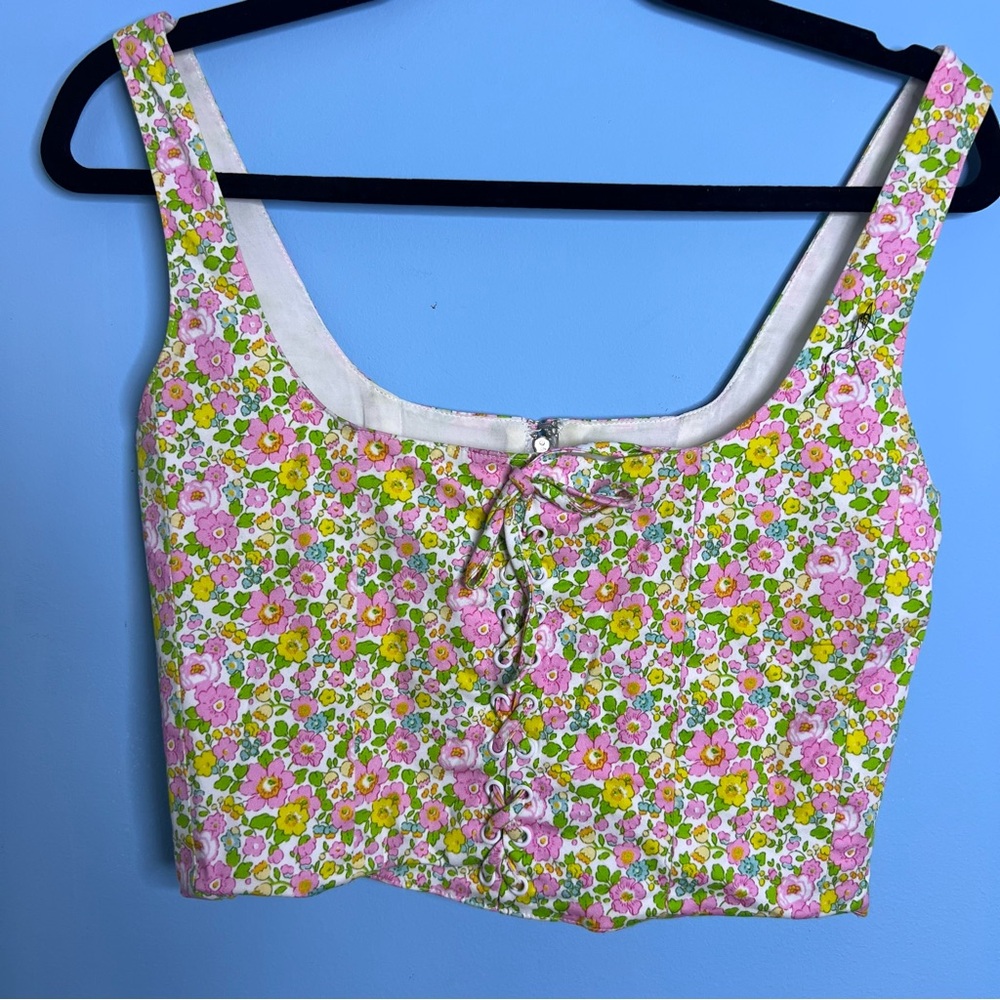 With Jean Floral Corset